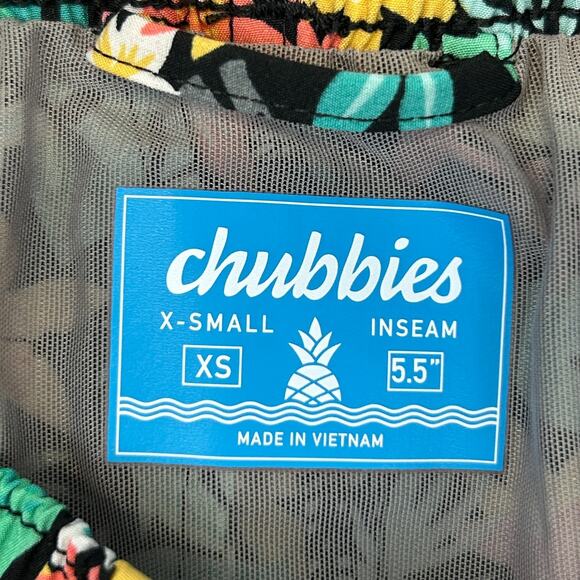 Chubbies The Boomerangs Swim Trunks Shorts Swimming Lined 5.5" Black XS X-Small - Picture 6 of 6